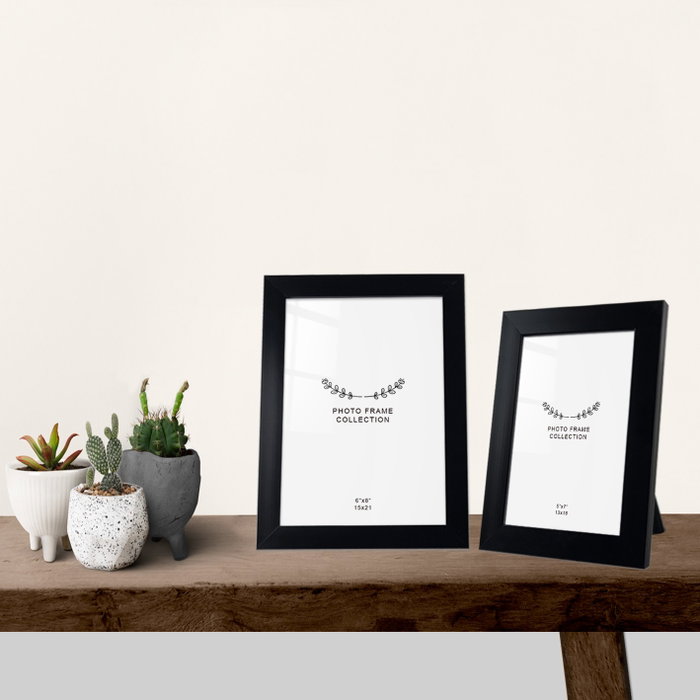Aberto Design Set de 2 Marcos de Fotos Negros (10x15 cm y 13x18 cm) Aberto Design Set de 2 Marcos de Fotos Negros (10x15 cm y 13x18 cm)